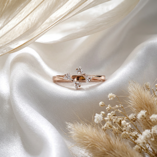 Rose Crossover Sparkle Ring