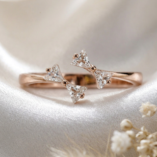 Rose Crossover Sparkle Ring