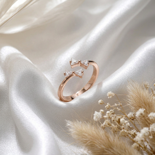 Rose Crossover Sparkle Ring