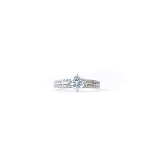 Heritage Solitaire Engagement Ring in 925 Sterling Silver by Keyona Jewellery