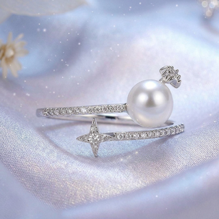 Classic Pearl Accent Ring