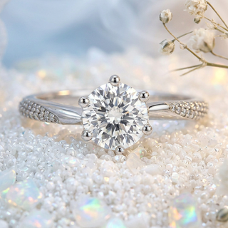 Silver Classic Engagement Ring
