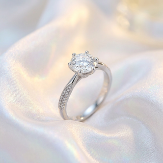 Silver Classic Engagement Ring