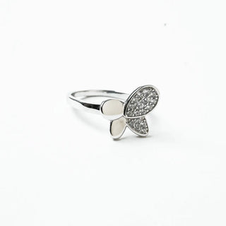 Glittering Butterfly Cocktail Ring