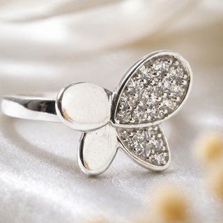 Glittering Butterfly Cocktail Ring