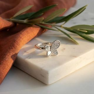 Glittering Butterfly Cocktail Ring