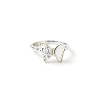 Buy moon star duo ring online in 925 sterling silver – celestial minimal ring for women by Keyona Jewellery