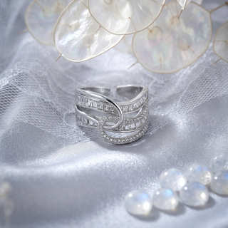 Twin Row Baguette Statement Ring