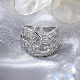 Twin Row Baguette Statement Ring