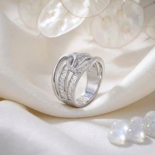 Twin Row Baguette Statement Ring
