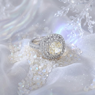 Sunburst Double Halo Cocktail Ring