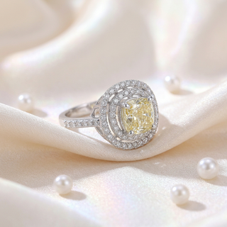 Sunburst Double Halo Cocktail Ring