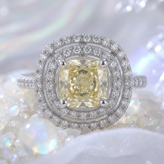 Sunburst Double Halo Cocktail Ring