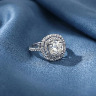 Sunburst Double Halo Cocktail Ring