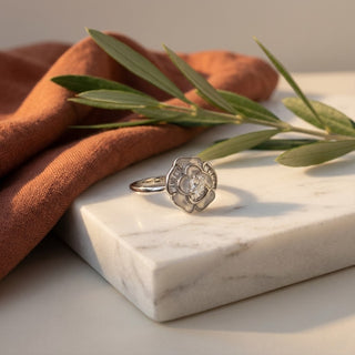 Twist Oval Cluster Ring