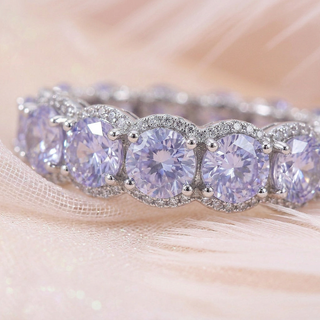 Lavender Sparkle Eternity Band