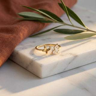 925 Sterling Silver Stardust Delicate Ring Close-up – Keyona Jewellery