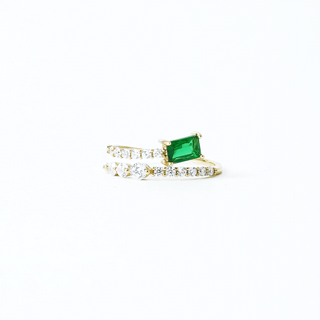 Tri‑Sparkle Beaded Ring