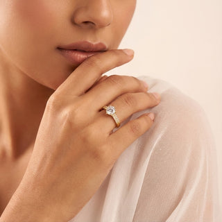 Tri-Sparkle Beaded Silver Ring worn on finger – Shop Online at Keyona Jewellery