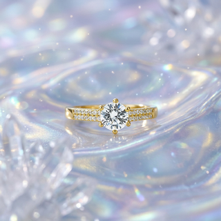 Tri‑Sparkle Beaded Ring