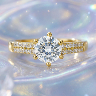 Tri‑Sparkle Beaded Ring