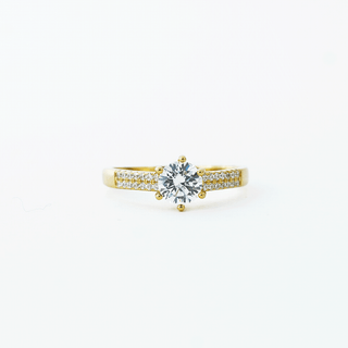 Tri‑Sparkle Beaded Ring