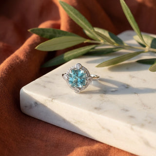 Sky Halo Cocktail Ring in 925 Sterling Silver by Keyona Jewellery