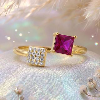 Rose Ice Baguette Solitaire Ring