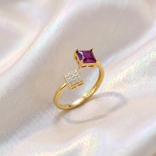 Rose Ice Baguette Solitaire Ring