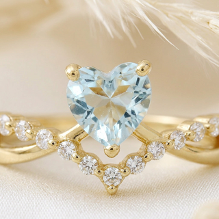 Mint Droplet Beaded Ring