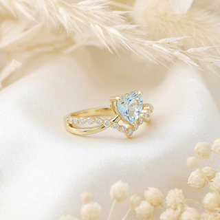 Mint Droplet Beaded Ring