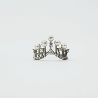 Pearl Fringe Crown Ring