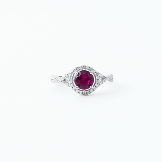 Crimson Halo Statement Ring