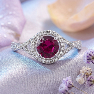 Crimson Halo Statement Ring