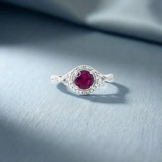 Crimson Halo Statement Ring