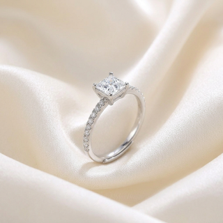 Mini Solitaire Dangle Ring