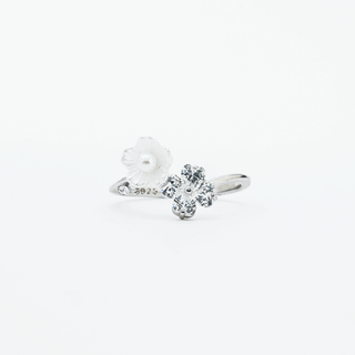 Silver Blossom Charm Ring
