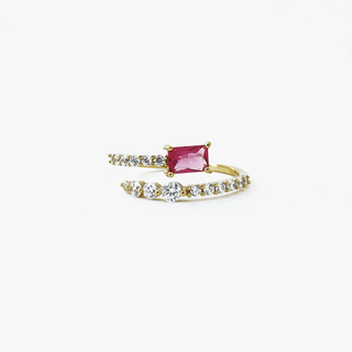 Ruby Fan Accent Ring