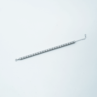 Silver Square CZ Tennis Bracelet