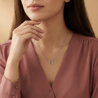 Silver Love Circle Pendant