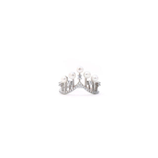 Pearl Fringe Crown Ring