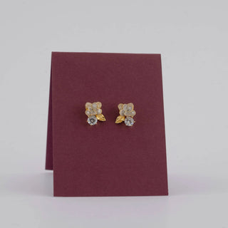 Blossom Crystal Flower Stud Earrings