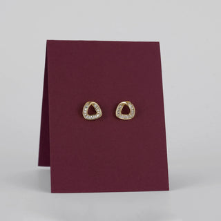 Geo Baguette Triangle Stud Earrings
