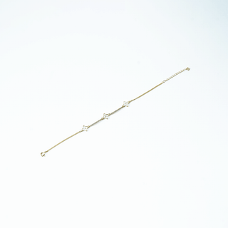 Golden Clover Charm Bracelet