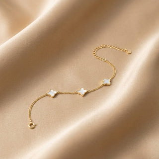 Golden Clover Charm Bracelet