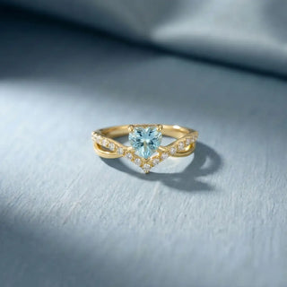 925 Sterling Silver Mint Droplet Beaded Ring Close-up – Keyona Jewellery