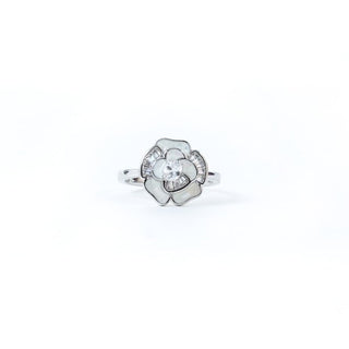 Twist Oval Cluster Ring in 925 Sterling Silver by Keyona Jewellery