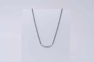 Silver Marquise Link Mangalsutra