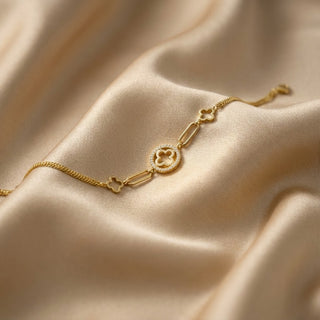 Ivory Clover Charm Bracelet