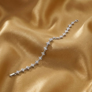 Silver Clover Tennis Bracelet